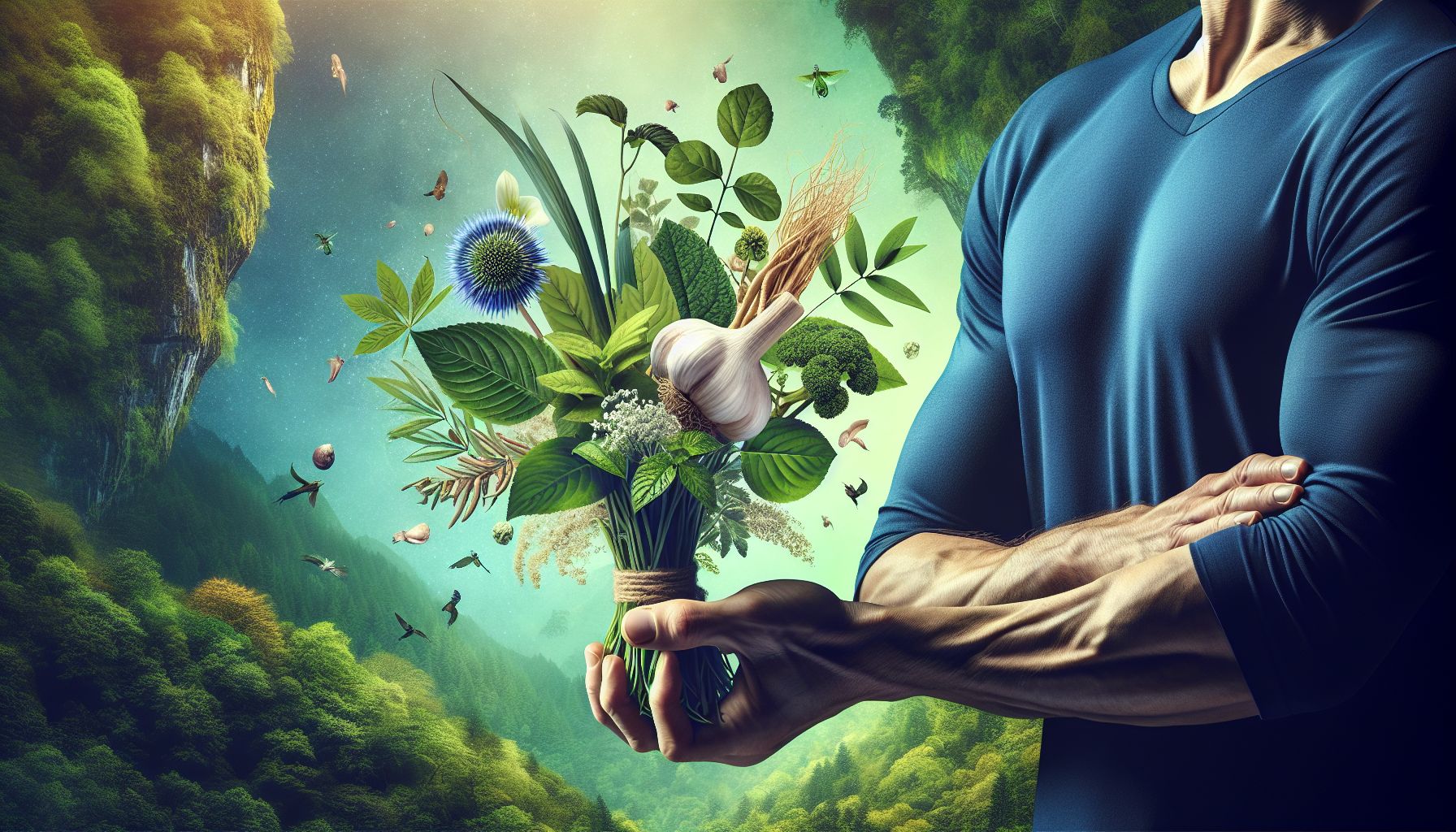 Image of various herbs and natural supplements that enhance potency